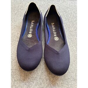 Rothy's The Flat Slip On Shoes Maritime Navy Blue Women's Flats Shoes Size 8